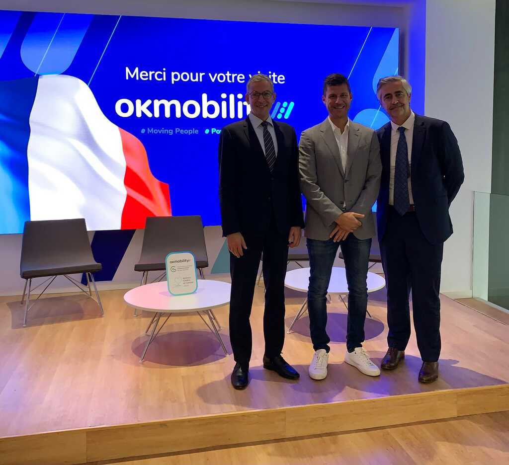 The French General Consul in Barcelona visits OK Mobility's headquarters