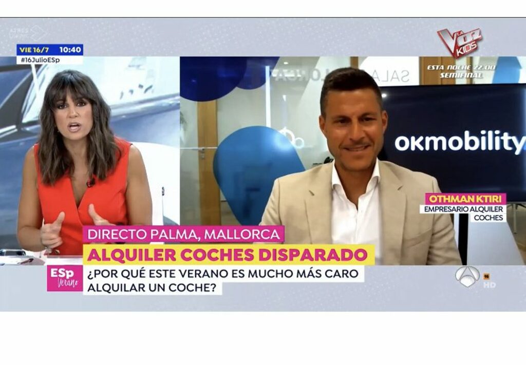 Espejo Público interviews Othman Ktiri to talk about the rent a car situation in the Balearic Islands